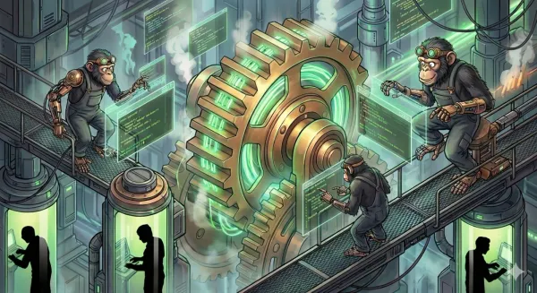 The Brownian Ratchet and the Chimpanzee Factory